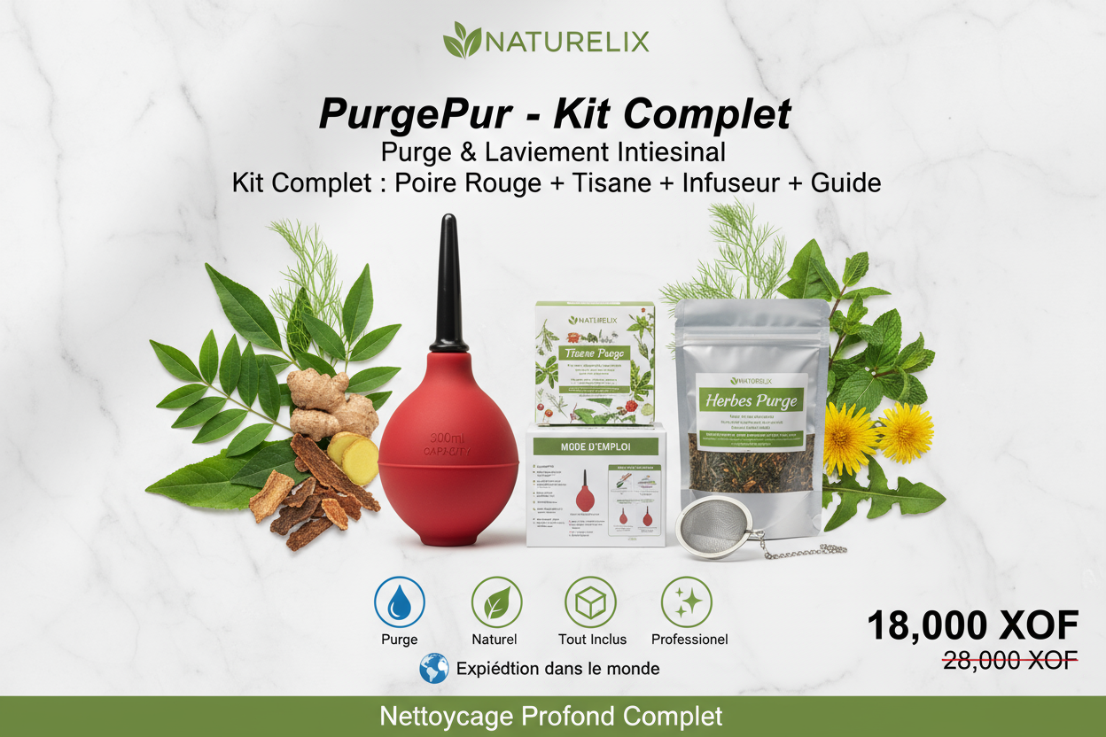 PurgePur - Kit Purge avec Poire Rouge et Embout Noir - Naturelix
