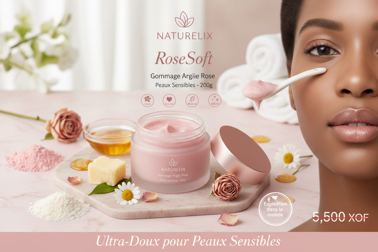 RoseSoft - Gommage Argile Rose - Naturelix