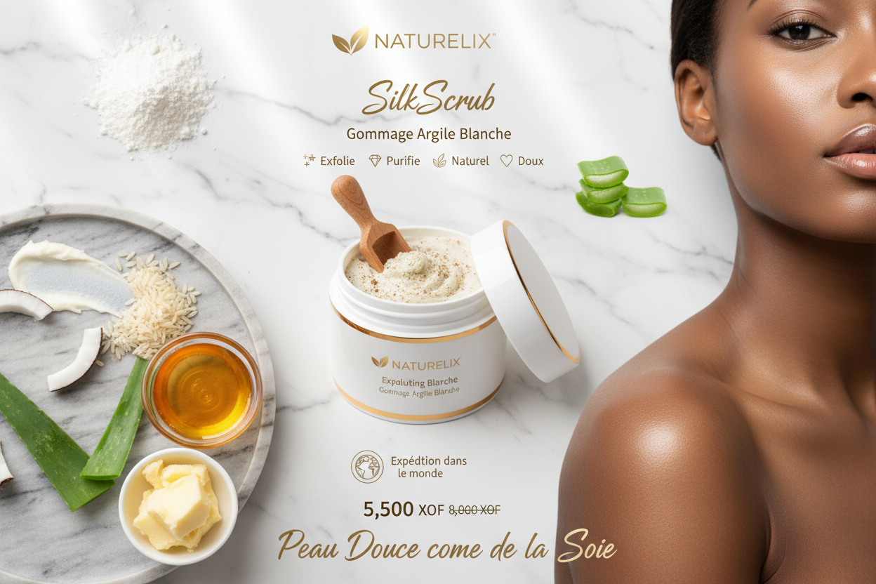 SilkScrub - Gommage Argile Blanche - Naturelix